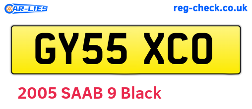 GY55XCO are the vehicle registration plates.