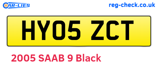HY05ZCT are the vehicle registration plates.