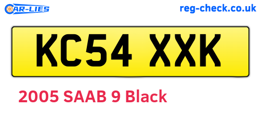 KC54XXK are the vehicle registration plates.