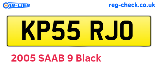 KP55RJO are the vehicle registration plates.