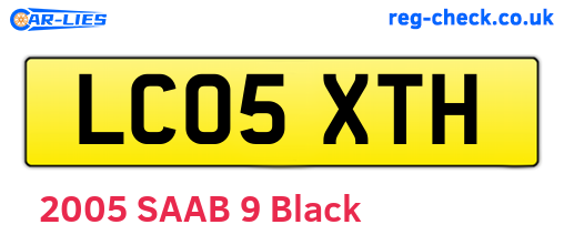 LC05XTH are the vehicle registration plates.