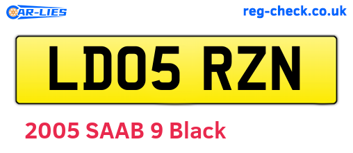 LD05RZN are the vehicle registration plates.