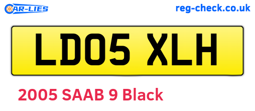 LD05XLH are the vehicle registration plates.