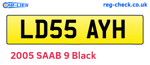 LD55AYH are the vehicle registration plates.