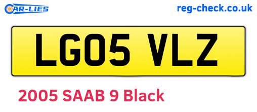 LG05VLZ are the vehicle registration plates.