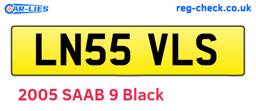 LN55VLS are the vehicle registration plates.