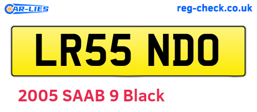 LR55NDO are the vehicle registration plates.