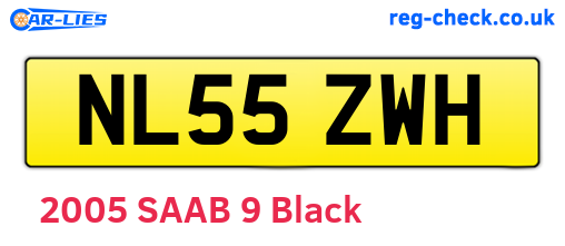 NL55ZWH are the vehicle registration plates.