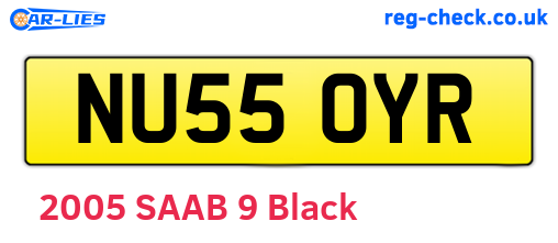 NU55OYR are the vehicle registration plates.