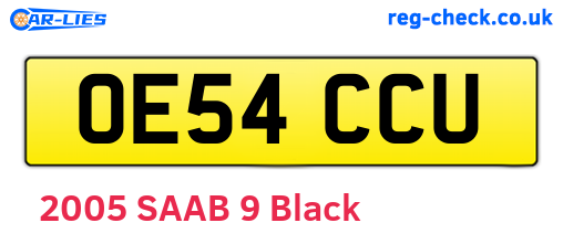 OE54CCU are the vehicle registration plates.