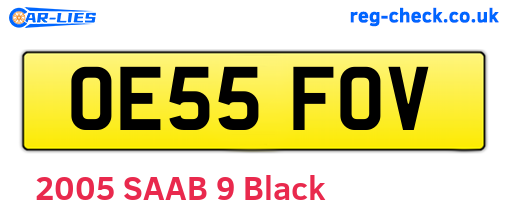 OE55FOV are the vehicle registration plates.