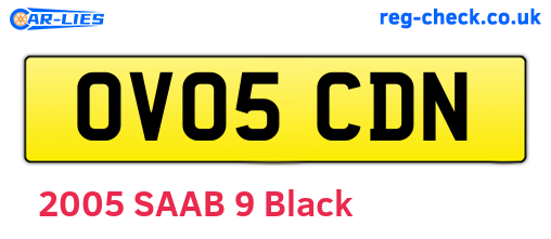 OV05CDN are the vehicle registration plates.