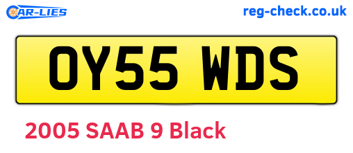OY55WDS are the vehicle registration plates.
