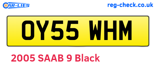 OY55WHM are the vehicle registration plates.