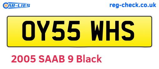 OY55WHS are the vehicle registration plates.