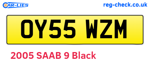 OY55WZM are the vehicle registration plates.