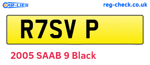 R7SVP are the vehicle registration plates.