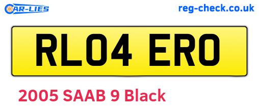 RL04ERO are the vehicle registration plates.