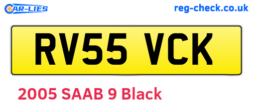 RV55VCK are the vehicle registration plates.