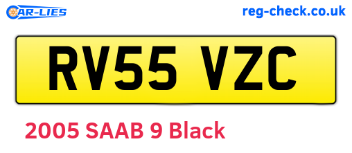 RV55VZC are the vehicle registration plates.