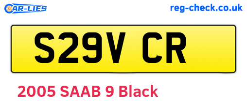S29VCR are the vehicle registration plates.