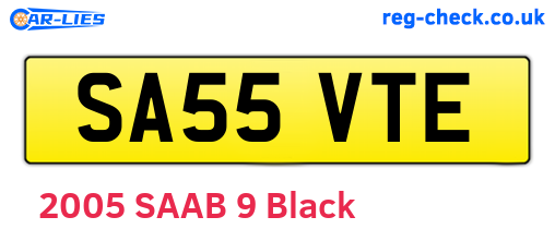 SA55VTE are the vehicle registration plates.