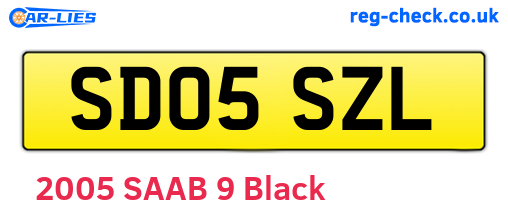 SD05SZL are the vehicle registration plates.