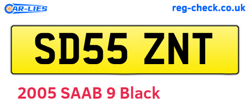 SD55ZNT are the vehicle registration plates.