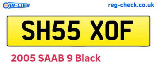 SH55XOF are the vehicle registration plates.