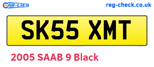 SK55XMT are the vehicle registration plates.
