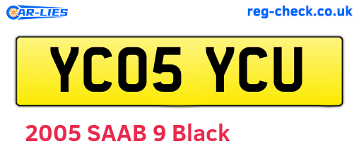 YC05YCU are the vehicle registration plates.