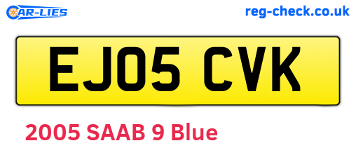 EJ05CVK are the vehicle registration plates.