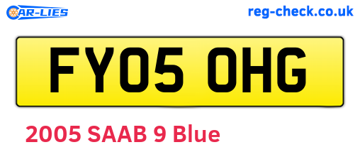 FY05OHG are the vehicle registration plates.