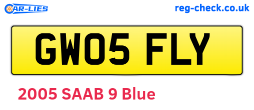 GW05FLY are the vehicle registration plates.