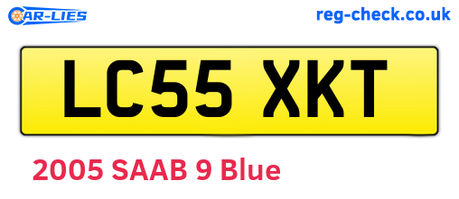 LC55XKT are the vehicle registration plates.