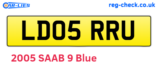 LD05RRU are the vehicle registration plates.