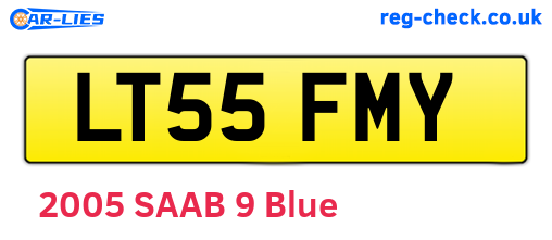 LT55FMY are the vehicle registration plates.
