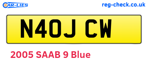 N40JCW are the vehicle registration plates.