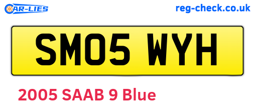 SM05WYH are the vehicle registration plates.