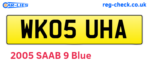 WK05UHA are the vehicle registration plates.