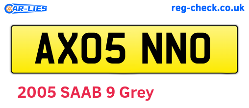 AX05NNO are the vehicle registration plates.