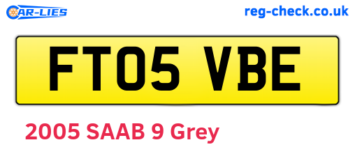 FT05VBE are the vehicle registration plates.