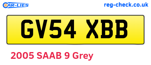 GV54XBB are the vehicle registration plates.