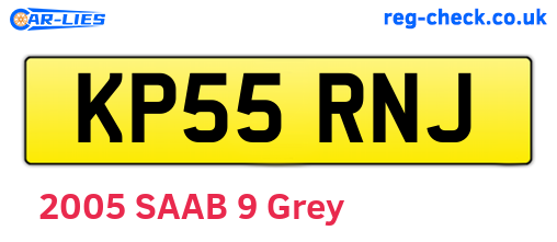 KP55RNJ are the vehicle registration plates.