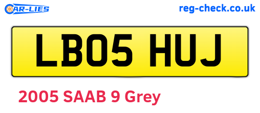 LB05HUJ are the vehicle registration plates.