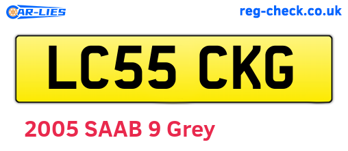 LC55CKG are the vehicle registration plates.