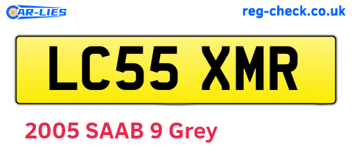 LC55XMR are the vehicle registration plates.