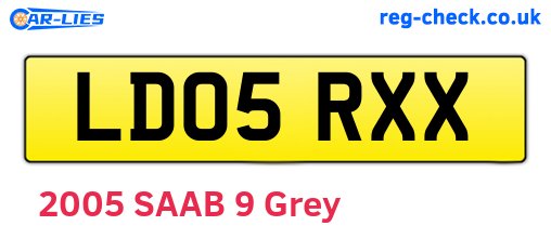 LD05RXX are the vehicle registration plates.