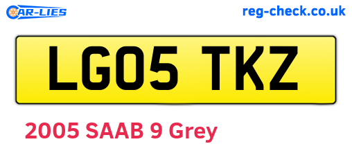 LG05TKZ are the vehicle registration plates.