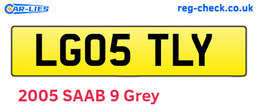 LG05TLY are the vehicle registration plates.